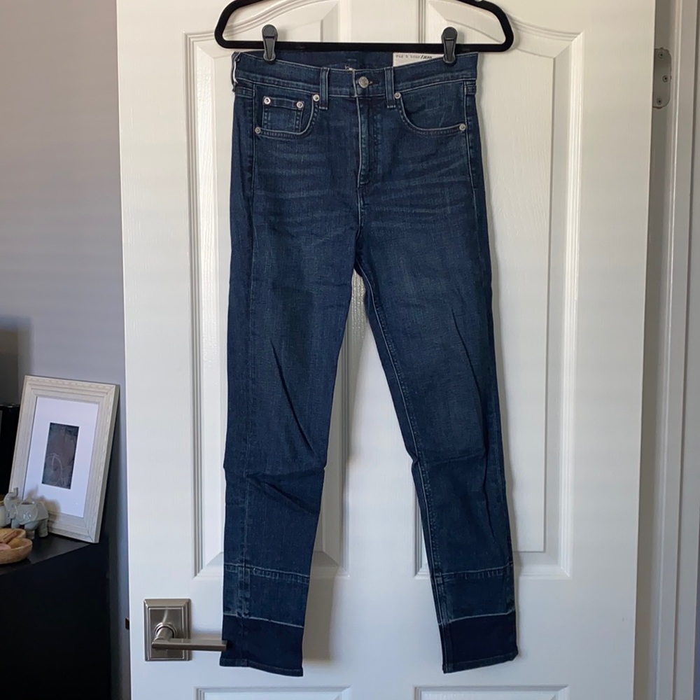Rag & bone high rise ankle skinny jeans